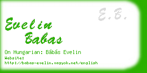 evelin babas business card